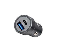 Chargeur Allume-Cigare 38W Double Port USB-C PD 20W USB-A QC 3.0 Gris foncé