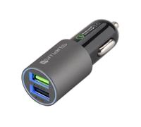 Chargeur Allume-Cigare - 4Smarts - Charge Rapide - 6A - 2 Ports USB - Qualcomm Quick Charge 3.0
