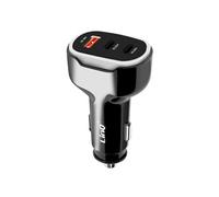 Chargeur Allume Cigare 50W Double USB-C + USB Charge Rapide Compact Noir