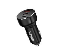 Inkax Chargeur Allume Cigare 78W Double USB-C + USB Charge Rapide Compact Noir