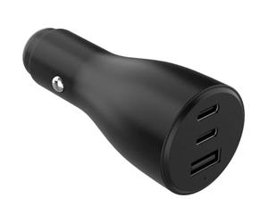 Chargeur Allume Cigare ADEQWAT 72W 2X USB-C + USB-A Noir