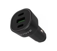 Coyote - Chargeur Allume-Cigare 3 Ports - 2 Ports USB-C et 1 Port USB-A - Compatible Tous Coyote et Smartphones