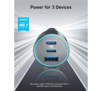 Chargeur Allume Cigare De Voiture Compact Rapide À 3 Ports 67w¿Charge Haute Vitesse Pour Iphone 16/15,Galaxy S23,Ipad Air Et Plus Encore¿Câble Usb-C Vers Usb-C Inclus Pour Une Connexion Facile