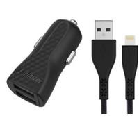 Chargeur allume-cigare double USB 3,4 A avec câble USB-A vers Lightning Energizer