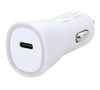 Chargeur allume-cigare - ERARD - Tension d'entrée 12V - 24V - USB-C - 18 W - 5V/3A (Smart Charge) - Blanc brillant