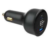 Gembird Chargeur Allume Cigare 1x USB-C + 1x USB-A 65W (Noir)