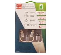 Chargeur Allume-cigare Htc + Chargeur 2,1 A + Câble 1 M + Support Magnétique