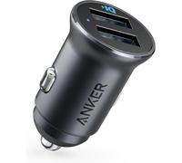Chargeur Allume Cigare PowerDrive 2 Alloy - Chargeur Voiture avec 2 Ports USB 24W 4.8A en métal avec LED Bleue,pour iPhone XR/Xs/Max/X/8/7/Plus,iPad Pro/Air 2/Mini,Galaxy,LG,HTC et Autres