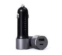 Satechi Chargeur Voiture 72W Type-C avec Power Delivery USB-C & Chargement 12W USB-A - Compatible avec 2018 MacBook Air, 2019/18 MacBook Pro, 2018 iPad Pro, iPhone 11+ Max/11 Plus/11 (Gris Sidéral)