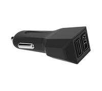 T'nB - Pack Voiture 3 en 1, Chargeur USB-A 20 W et Support Smartphone | Fixation sur Grille d’Aération, 2 Ports USB-A, pour Smartphones jusqu’à 6", Câble USB-C et Micro-USB Inclus, Noir