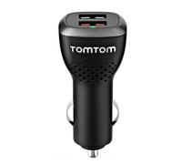 TomTom Chargeur voiture double USB 2x2,4 A (4,8 A) haute vitesse pour GPS, smartphones et tablettes