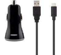 Chargeur allume-cigare Under Control 2.4 A + Câble USB Type C 1.2 m G