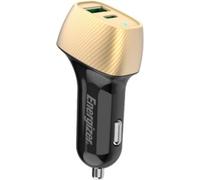 ENERGIZER - Chargeur Voiture 38 W - 1 Port USB-C & 1 Port USB-A - Chargeur Allume-Cigare - Design Carbone - Doré D38