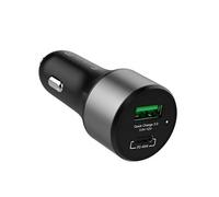 Crong Chargeur Allume-Cigare USB-C PD 45W / USB QC 3.0 18W Compact Noir