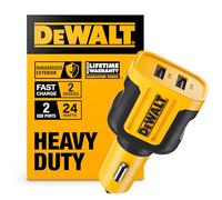 Chargeur Allume-Cigare USB Robuste 24 W DEWALT, Adaptateur Allume-Cigare USBA, Chargeur Rapide USB pour Allume-Cigare, chargeurs pour iPhone, Samsung Galaxy, iPad
