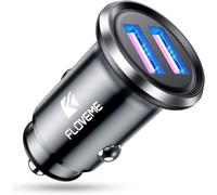 Chargeur Allume Cigare Voiture 36 W/6 A Qc 3.0 Double Port Usb,Mini Chargeur Allume-Cigare 12 V En Métal,Pour Iphone Xr/Xs/Max/X/8/7/13/Pro/Mini,Samsung Galaxy,Htc,Huawei Etc