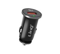 LinQ Chargeur Allume-Cigare Voiture Charge Rapide 3A Quick Charge 3.0 Noir