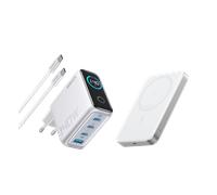 Chargeur Anker (140 W, 4 ports) +PowerBank Anker MagGo (10K, Slim)