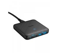 PowerPort Atom III Slim - Adaptateur secteur - CA 100-240 V - 65 Watt - connecteurs de sortie : 4 - Europe - noir