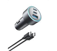 Chargeur Anker Voiture 67 W (3 ports, câble USB-C inclus)
