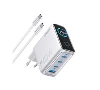 Chargeur Anker Zolo (140 W, 4 ports, PD 3.1) avec câble USB-C Silver