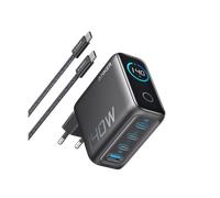 Chargeur Anker Zolo (140 W, 4 ports, PD 3.1) avec câble USB-C Space Black