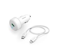 Chargeur auto. rapide avec câble Lightning PD, 20 W, 1 m, blanc