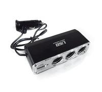 Chargeur automatique compact répartiteur d'alimentation Hub avec port de charge USB 3 voies répartiteur de cigarettes répartiteur d'alimentation de voiture chargeur USB accessoire électronique
