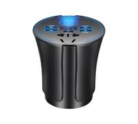 Chargeur avec prise type C - Chargeur USB de voiture à charge rapide avec prise, 12 V/24 V à 220 V, accessoires multifonctions sûrs pour ordinateurs portables, voyages, camping et aventures sur route