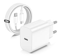 Chargeur Base iPhone 17 16 15 avec câble de Fast Charge,20W Chargeur Bloc Rapide USB C avec Cable 2m USB C to C pour Apple iPhone 17/16e/16 Pro Max/15/Plus/Pro/Max,iPad Pro/Mini/Air