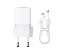 Chargeur Baseus Palm Fast Charger USB-C 30W Blanc + Câble USB-C 60W 1m Blanc