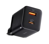 Chargeur Secteur Double Sortie USB-A/USB-C 30W QC3.0 Edition Super Si Pro Noir