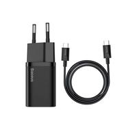 Baseus Chargeur ultra-rapide 25W QC 3.0 PD avec câble USB-C Noir
