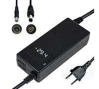 Chargeur Batterie 29.4V 4A, pour Batterie Lithium 24V, avec Affichage LED et Multiples Fonctions de Protection et de réparation, équipé de connecteurs RCA 8mm, DC 5.5 * 2.1mm