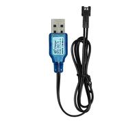 Chargeur Batterie 3.7v avec Prise SM-2P Câble de Charge USB, NI-MH Battery USB Charger Cable Chargeur Câble RC Universel pour Voiture RC Bateau Drone Avions RC et Autres Jouets Télécommandés