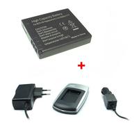 Chargeur + Batterie BCE10E/CGA-S008 pour Panasonic Lumix DMC-FX38, FX55, FX500, FX520