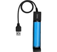 Avizar Chargeur Batterie Cylindrique USB 2A Universal avec Indicateur 4,2V Noir