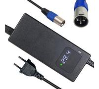 Chargeur Batterie Li-ION 24V, pour Fauteuil Roulant électrique, Scooter électrique, vélo électrique, 29,4V 4A AC Adaptateur d'alimentation Rapid Charger Fan Cooling Connecteur XLR mâle 3 Broches