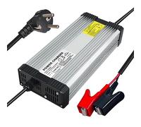 Chargeur Batterie LiFePO4 14,6V 30A avec Pinces Crocodile - Chargeur Haute Puissance pour Batterie Lithium 12V, Système Solaire et Usage Intensif