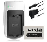 Chargeur + Batterie LP-E8 (1160mAh) pour Canon EOS 550D, 600D, 650D, 700D / Rebel T2i, T3i, T4i, T5i