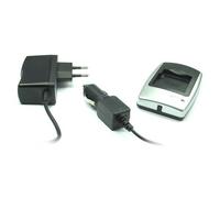 Chargeur batterie (secteur & voiture) pour Olympus Li-40B, Li-42B Compatible avec Stylus 550, 550WP, 700, 710, 720 SW, 725, 730, 740, 750, 760, 770 SW, 780, 790 SW, 820, 830, 840, 850 SW, 1040...