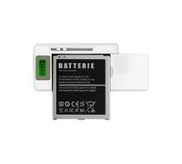 Chargeur Universel - Blanc - Indicateur LED - Recharge 2 Batteries - Entrée USB