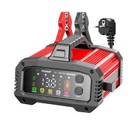 Chargeur Batterie Voiture 12V/24V 25A/15A,Chargeur Batterie Lithium avec Automatique Réparation Fonction et Écran LCD, 6-400AH,