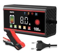 Chargeur Batterie Voiture 12V 8A, Chargeur de Batterie Intelligent Rapide avec Mode Réparation par Impulsions, Écran Couleur, Arrêt Automatique, pour Voiture, Moto, AGM,Gel, EFB, Wet, SLA et LiFePO4