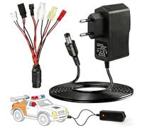 Chargeur Batterie Voituren 2.4-12V Moto RC Cable avec 6 Connecteur | Auto Electrique Telecommandé Chargeurs pour Batterie NiMH/NiCd 2-10S Bateau Drone Modélisme Mini Tamiya JST SM2P HuanQi XH3P