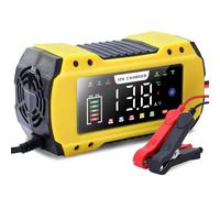 Chargeur Batterie Voitures, 12V 8A Mainteneur De Chargeur De Batterie, avec Fonction Réparation, écran LCD, Protections Multiples, Maintien de Charge Auto, pour Auto Voiture Moto