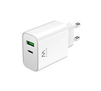 Chargeur blanc EW1325 USB-C/USB-A 30W QC 3.0