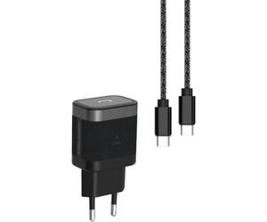 Chargeur + câble ADEQWAT USB-C 35W + Câble USB-C 1M Noir