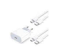 Chargeur Charge Rapide 20W + Câble 100 cm + câble 200 cm USB C Lightning compatible iPhone 14 - 14 PLUS - 14 PRO - 14 PRO MAX - 13 - 13 MINI - 13 PRO