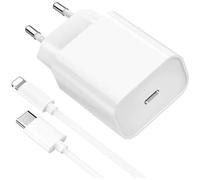 Chargeur Charge Rapide 20W + Câble 2 mètres USB C Lightning compatible iPhone 11 12 13 14 - PRO MAX X XS XS MAX XR - SE 2022 SE